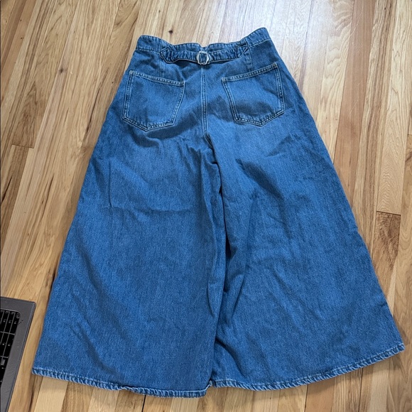 Anthropologie Pilcro wide leg jeans Corset High-Rise Crop Culotte Jeans - Picture 10 of 15